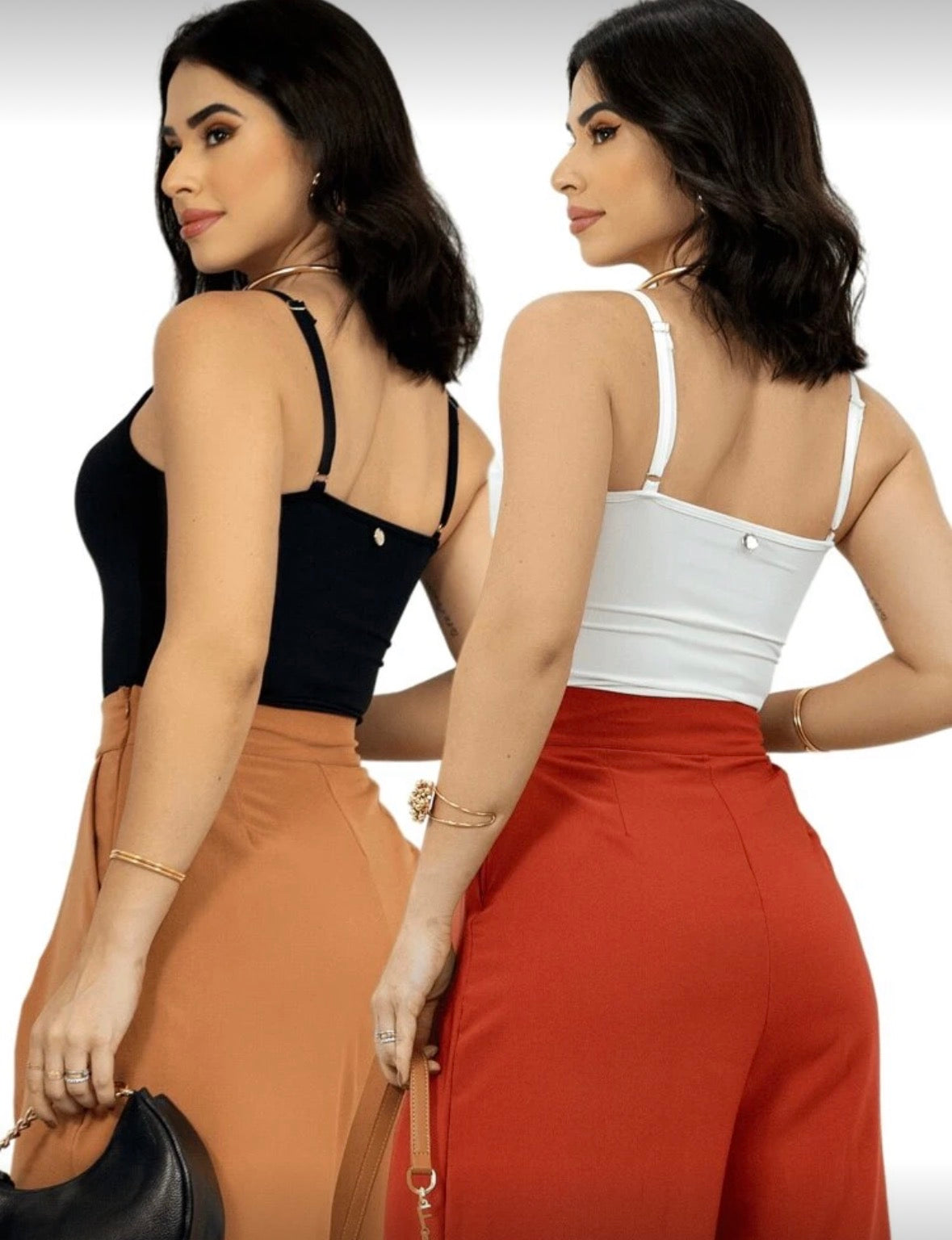 Compre 1 Leve 2 – Kit 2 Regatas Femininas com Alça Fina Ajustável e Bojo em Suplex, Básica Segunda Pele para Praia | Madassa