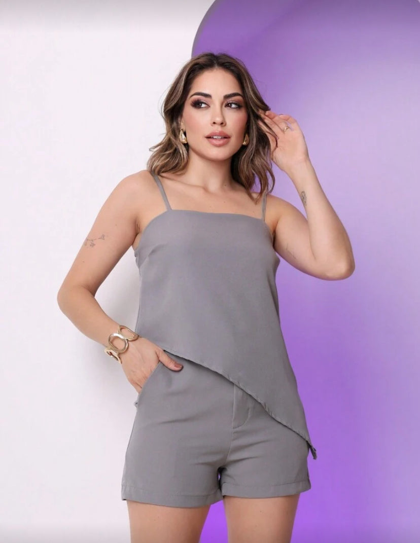 Conjunto Feminino Cropped com Shorts – Moda Casual, Estilosa e Confortável para o Dia a Dia | Madassa