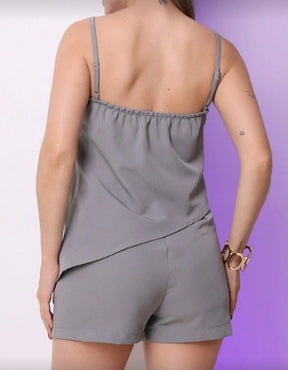 Conjunto Feminino Cropped com Shorts – Moda Casual, Estilosa e Confortável para o Dia a Dia | Madassa